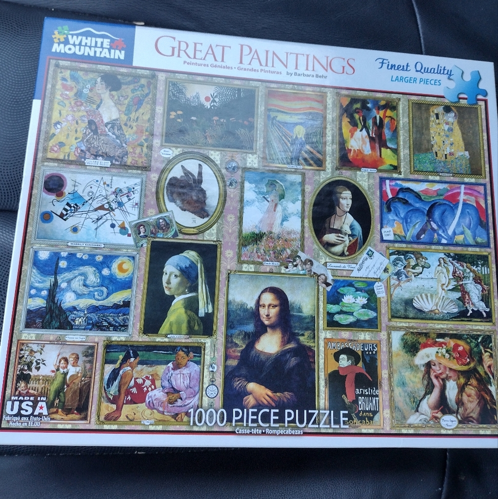 1000 Piece Great Paintings Puzzle by White Mountain